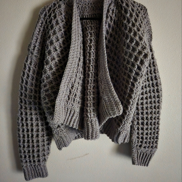 Taupe Handmade Shrug‎ Cardigan Sweater - Picture 1 of 3